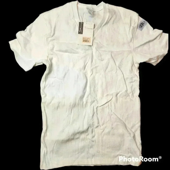 Skiny Other - Vintage Skiny Basic Now #73420 V neck double ribbed tshirt undershirt NWT